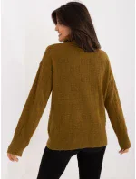 Sweter AT SW  oliwkowy model 20459127 - FPrice