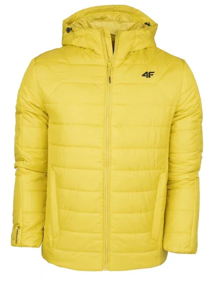 Pánská bunda H4Z22KUMP006 45S Žlutá hořčicová - 4F Pánská bunda H4Z22KUMP006 45S Žlutá hořčicová - 4F