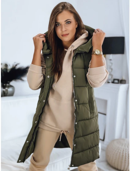 Dámská prošívaná vesta NOELIA zelená FashionStreet TY3132