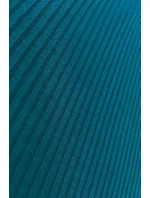 Dámské žebrované šaty v mořské barvě se stahovacími lemy na rukávech model 17913674 - numoco