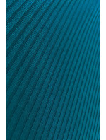 Dámské žebrované šaty v mořské barvě se stahovacími lemy na rukávech model 17913674 - numoco