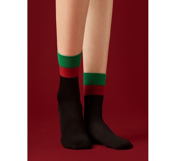Dámské ponožky Fiore G 1121 Jingle Vánoční
