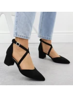 Dámské černé sandály na jehlovém podpatku Sergio Leone SK-830 Dámské černé sandály na jehlovém podpatku Sergio Leone SK-830