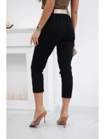 Kalhoty Puntor s páskem černý