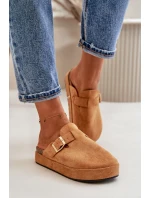 Dámské Klapky Na Platformě Se Zlatou Camel model 21670545 - Boto Dámské Klapky Na Platformě Se Zlatou Camel model 21670545 - Boto