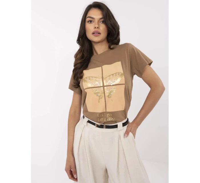 T shirt CLM TS model 21116882 jasny brązowy - FPrice