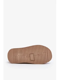 Béžové dámské sněhule Caliksa se silnou podrážkou