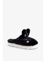 Futrzane Pantofle S Motivem Králíčka Černé Natasha Futrzane Pantofle S Motivem Králíčka Černé Natasha