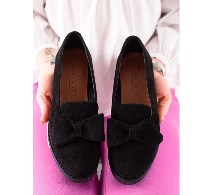 Moderní  polobotky černé dámské bez podpatku