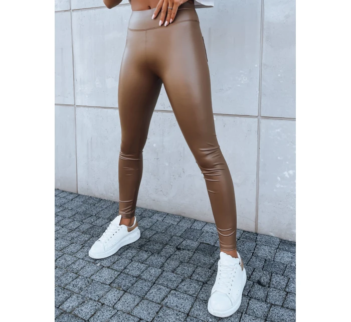 Dámské kožené kalhoty FIRT camel FashionStreet UY1625 Dámské kožené kalhoty FIRT camel FashionStreet UY1625