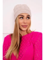Fleecová čepice Marta K231 light beige
