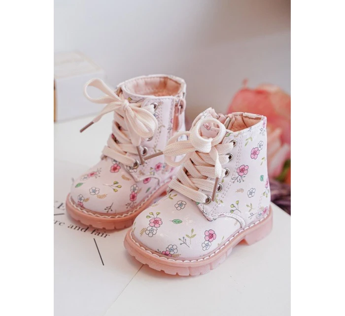Dětské zateplené boty na zip Růžové model 21634773 - Boto Dětské zateplené boty na zip Růžové model 21634773 - Boto