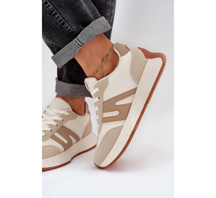 Dámské Sportovní Boty Na Platformě Béžové model 21686217 - Boto Dámské Sportovní Boty Na Platformě Béžové model 21686217 - Boto