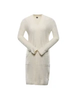 Dlouhý dámský svetr nax NAX HOXA creme Dlouhý dámský svetr nax NAX HOXA creme