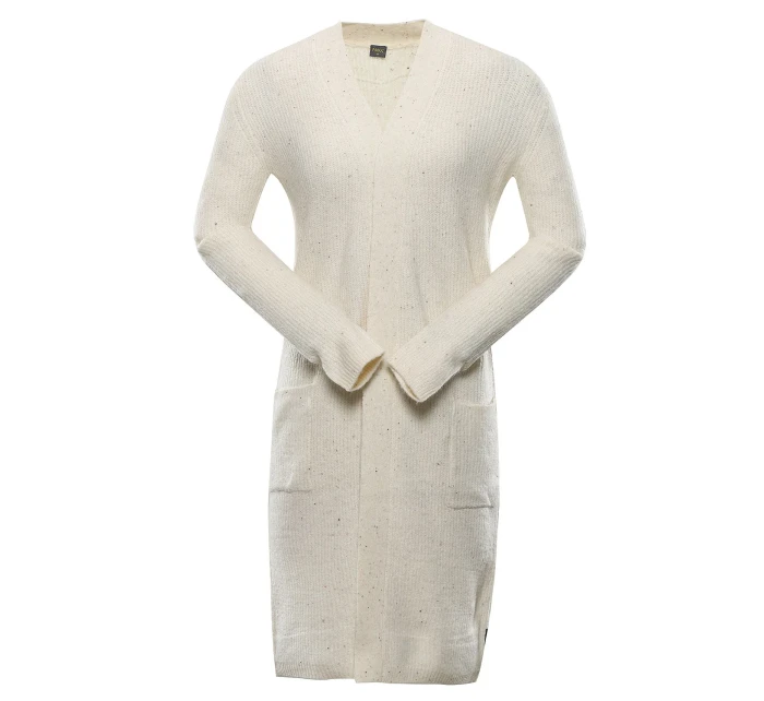 Dlouhý dámský svetr nax NAX HOXA creme Dlouhý dámský svetr nax NAX HOXA creme