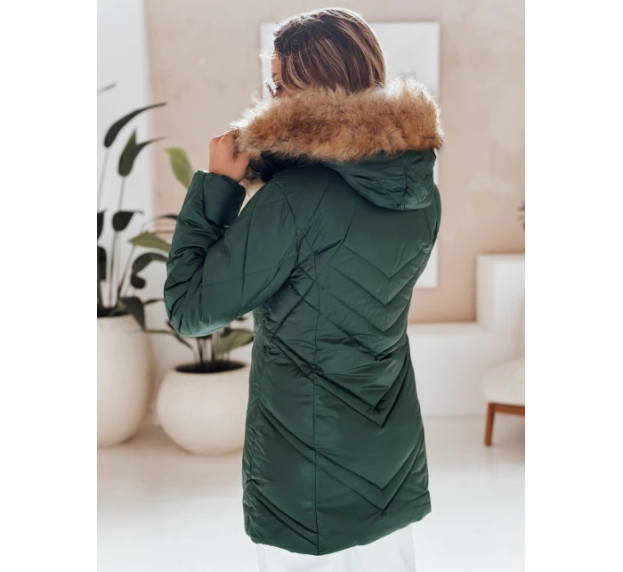 Dámská prošívaná zimní bunda SOLARIS zelená FashionStreet TY4008 Dámská prošívaná zimní bunda SOLARIS zelená FashionStreet TY4008