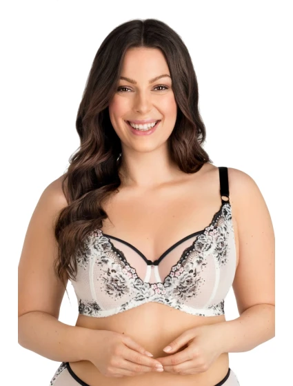 Dámská podprsenka model 20126250 Black & white - Gorsenia