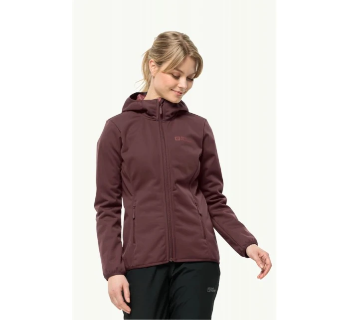 Dámská přechodná bunda s kapucí Hoody W softshell červená model 21767867 - Jack Wolfskin Dámská přechodná bunda s kapucí Hoody W softshell červená model 21767867 - Jack Wolfskin