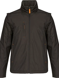 Kariban K 639 2-v-1 bunda s odepínacími rukávy 20.K639 dark grey/orange/dark grey