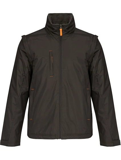 Kariban K 639 2-v-1 bunda s odepínacími rukávy 20.K639 dark grey/orange/dark grey
