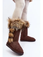 Dámské Sněhule se zateplením kožešinou Semišová Kůže Camel model 21540424 - Boto Dámské Sněhule se zateplením kožešinou Semišová Kůže Camel model 21540424 - Boto