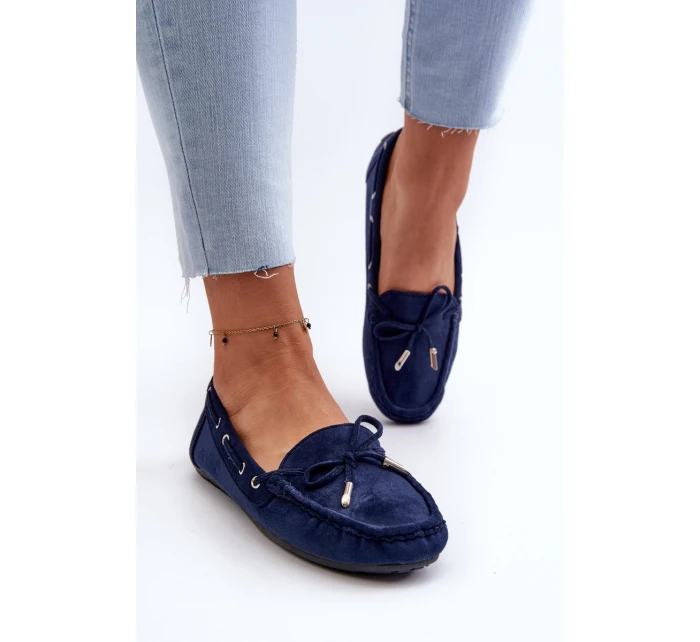 Dámské modré semišové mokasíny Si Passione Dámské modré semišové mokasíny Si Passione