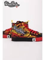 Tenisky Pol'and'Rock Festival X Big Star SS174501 Černo-Červené Tenisky Pol'and'Rock Festival X Big Star SS174501 Černo-Červené
