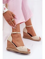 Dámské sandály na platformě s pleteným Wrangler 20261086.06V světle béžové