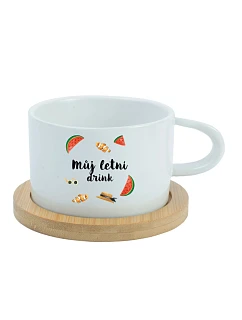 Personalizovaný keramický hrníček "MAKRONKA" s letním mixem