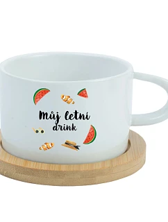 Personalizovaný keramický hrníček "MAKRONKA" s letním mixem