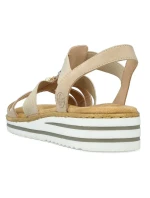 Pohodlné sandály Rieker W RKR680 beige Pohodlné sandály Rieker W RKR680 beige