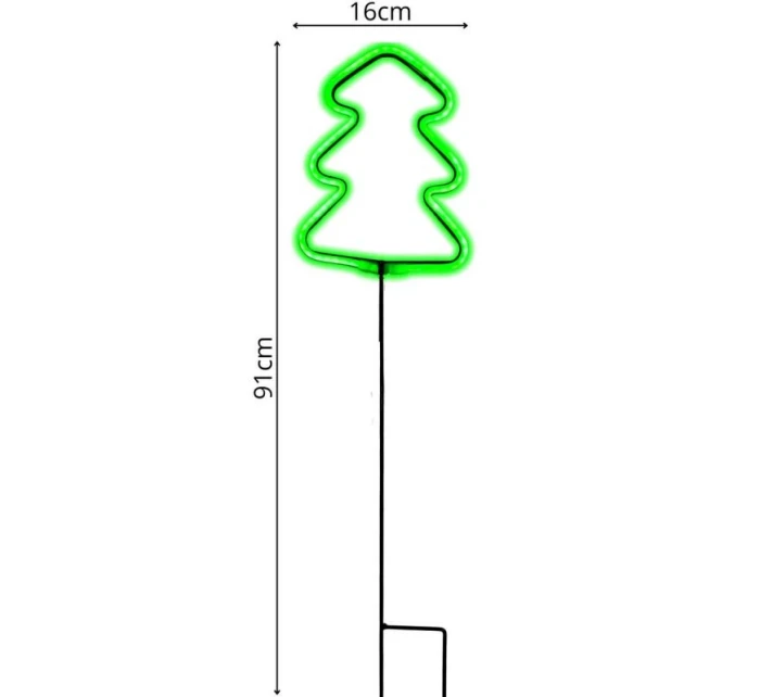 NEON GREEN CHOIN 87 LED BATERIE 16x91CM LUCA
