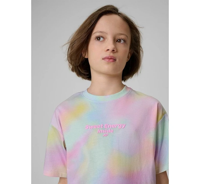 Dívčí tričko s potiskem 4F 4FJRSS26TTSHF3826-90A Dívčí tričko s potiskem 4F 4FJRSS26TTSHF3826-90A