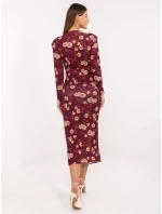 Sukienka IT SK bordowy model 21441210 - FPrice Sukienka IT SK bordowy model 21441210 - FPrice