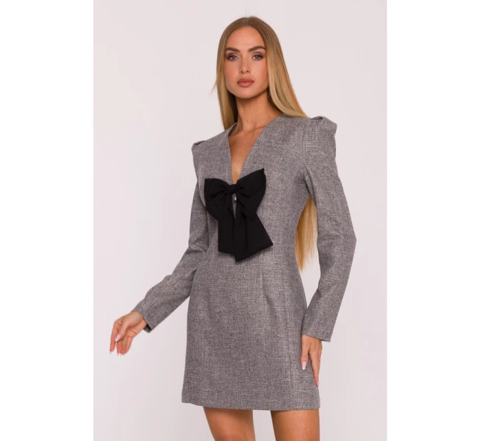 šaty s výstřihem do V grafitové model 21295852 - Moe šaty s výstřihem do V grafitové model 21295852 - Moe