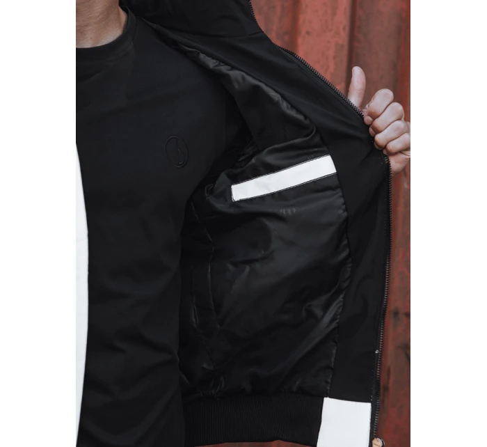 Pánská prošívaná zimní bunda s kapucí bílá FashionStreet TX4865