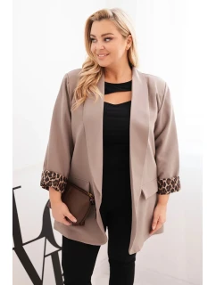 Dámská bunda Plus Size s podšívkou v model 21750332 vzoru fango - K-Fashion