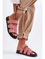 Dámské sandály na zip Růžové model 21628628 - Boto Dámské sandály na zip Růžové model 21628628 - Boto