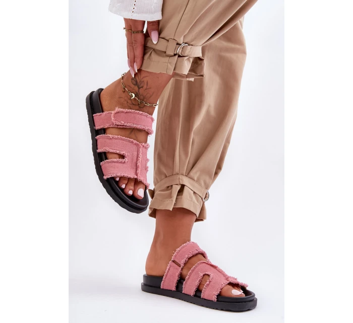 Dámské sandály na zip Růžové model 21628628 - Boto Dámské sandály na zip Růžové model 21628628 - Boto