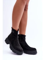 Kožené Klasické Zateplené Boty Černé model 21630931 - Boto Kožené Klasické Zateplené Boty Černé model 21630931 - Boto