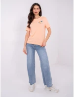 T shirt model 21821386 brzoskwiniowy - FPrice T shirt model 21821386 brzoskwiniowy - FPrice