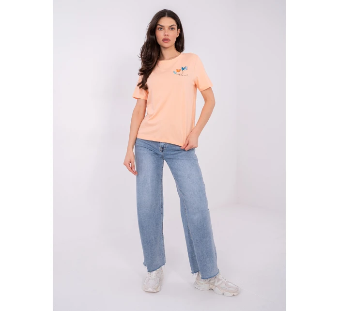 T shirt model 21821386 brzoskwiniowy - FPrice T shirt model 21821386 brzoskwiniowy - FPrice