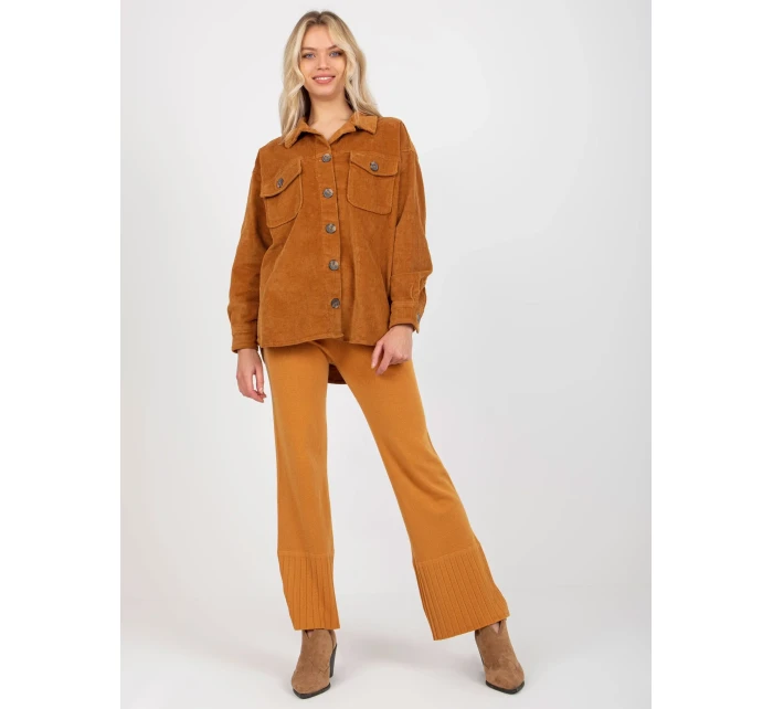 Košile D60002M11008C2 světle hnědá