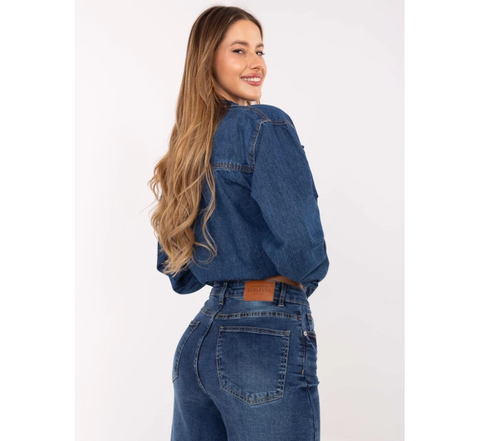 Spodnie model 21234030 ciemny niebieski - FPrice