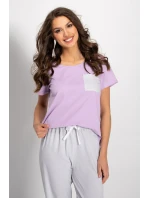 Pyžamo Caroline fialová-šedá - Momenti Per Me Pyžamo Caroline fialová-šedá - Momenti Per Me