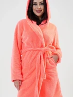 Dámský župan krátký s kapucí Grepfruit