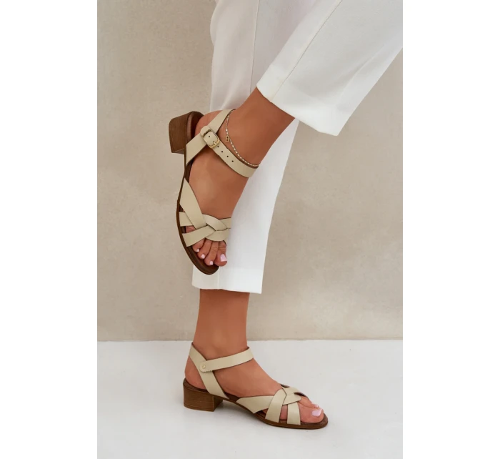 Sandály na podpatku model 210706 Step in style Sandály na podpatku model 210706 Step in style