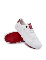 Pánské kožené tenisky Big Star - bílá/červená