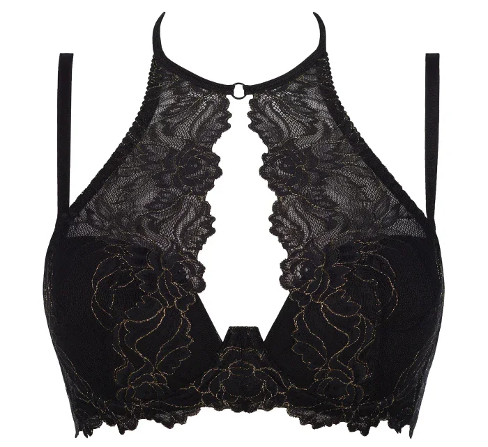 Dámská podprsenka V-8261 černo-zlatá - Axami