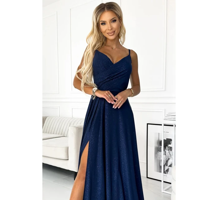 Dámské elegantní šaty model 20849713 tmavě modré - numoco